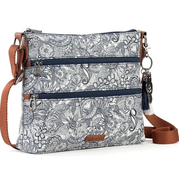 SAKROOTS Navy Spirit Desert 2 Artist Circle Crossbody Bag. New. - Picture 15 of 15